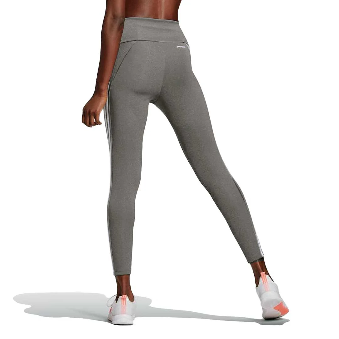 adidas - Women's Designed to Move High-Rise 3-Stripes 7/8 Sport Leggings (GL4043) - Image 3