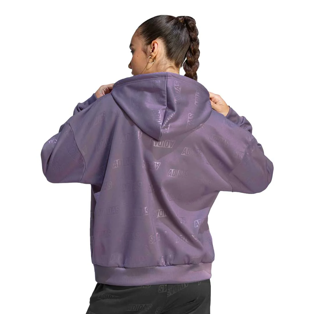 adidas - Women's Embossed Monogram Fleece Hoodie (IM2585) - Image 3