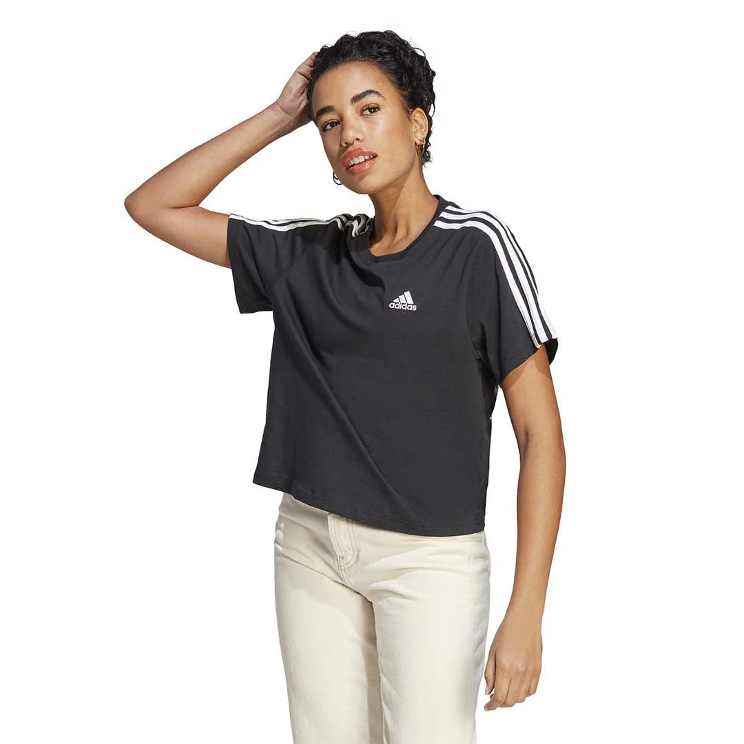 adidas - Women's Essentials 3 Stripes Crop T-Shirt (HR4913) - Image 2