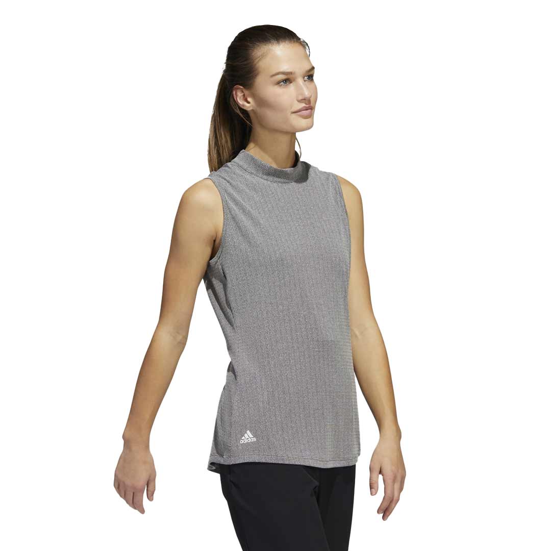 adidas - Women's Essentials Mock Neck Sleeveless Polo (HA3480) - Image 3