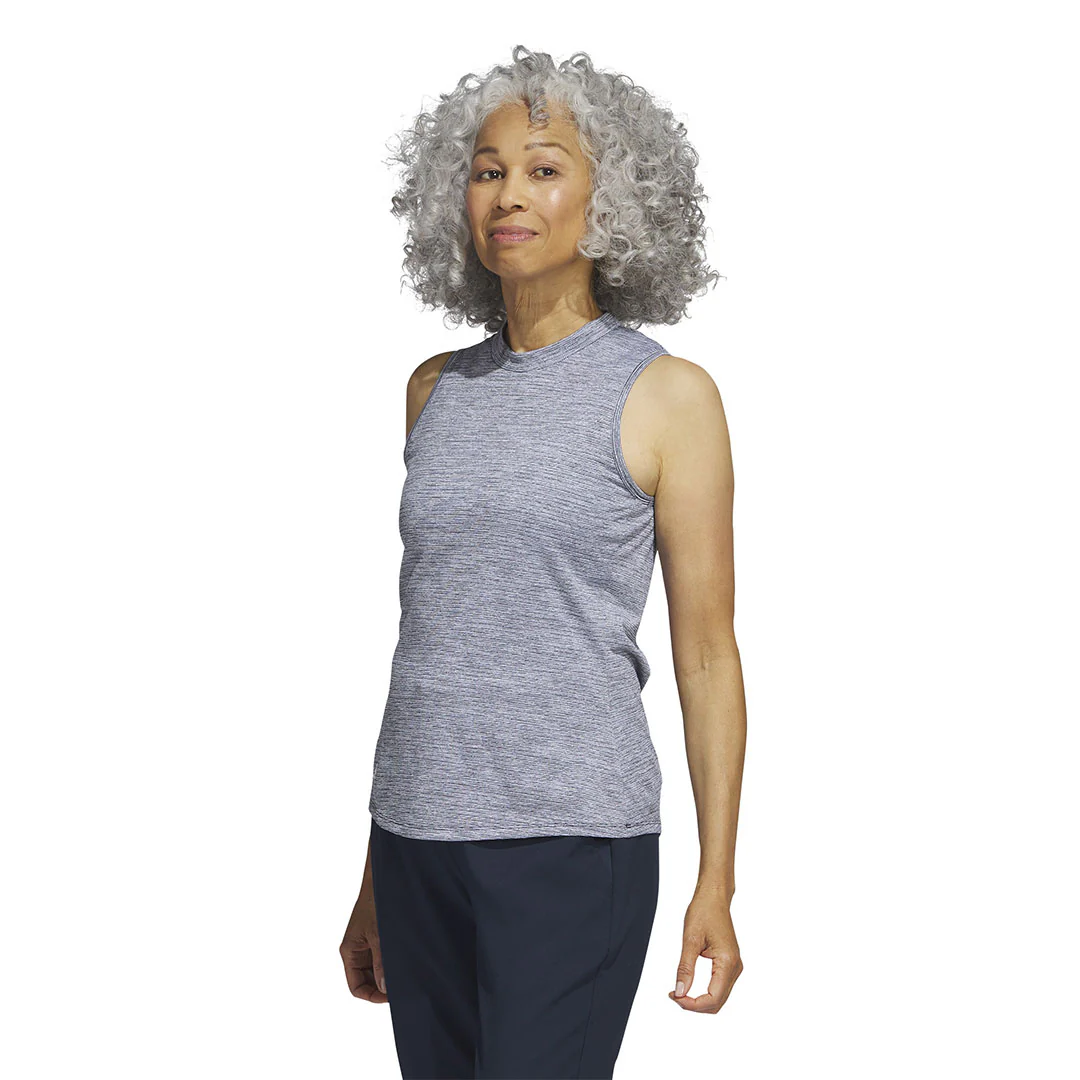 adidas - Women's Essentials Mock Neck Sleeveless Polo (HT1260) - Image 2