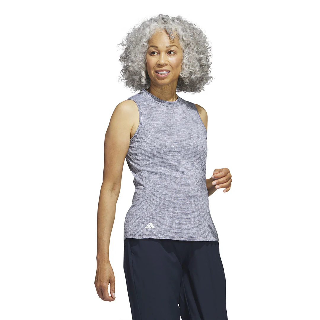 adidas - Women's Essentials Mock Neck Sleeveless Polo (HT1260) - Image 3