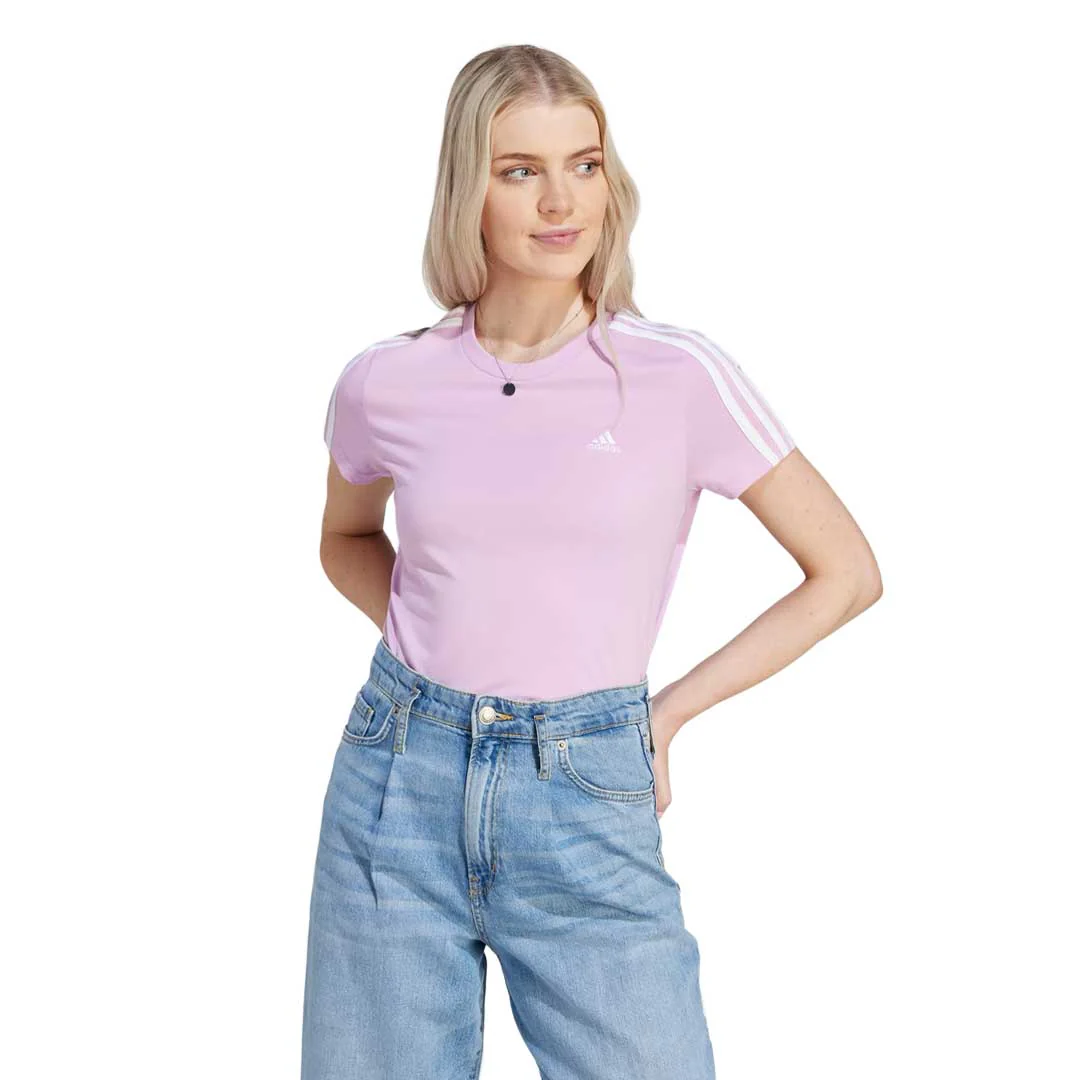 adidas - Women's Essentials Slim 3-Stripes T-Shirt (IM2795) - Image 2