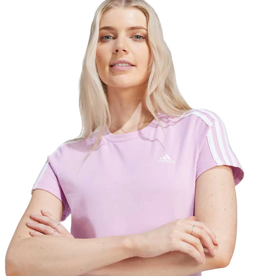 adidas - Women's Essentials Slim 3-Stripes T-Shirt (IM2795) - Image 5