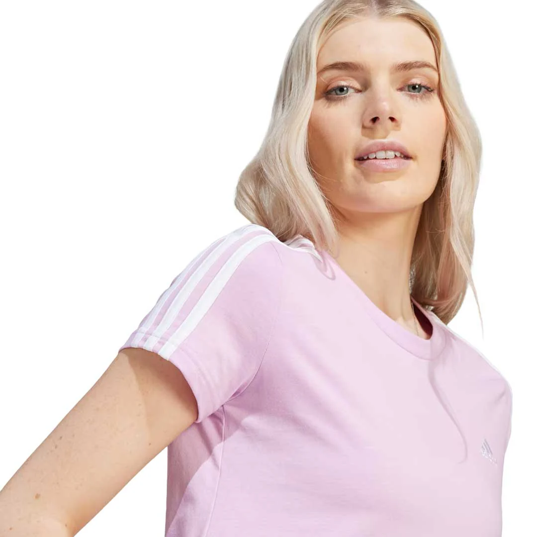 adidas - Women's Essentials Slim 3-Stripes T-Shirt (IM2795) - Image 6
