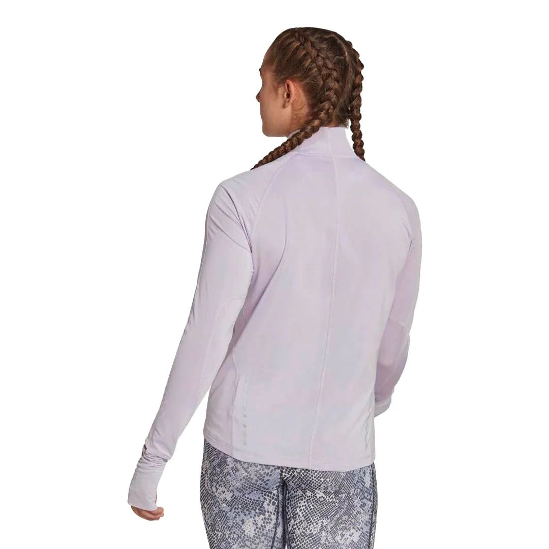 adidas - Women's Fast Running 1/2 Zip Long Sleeve Top (HR5704) - Image 3