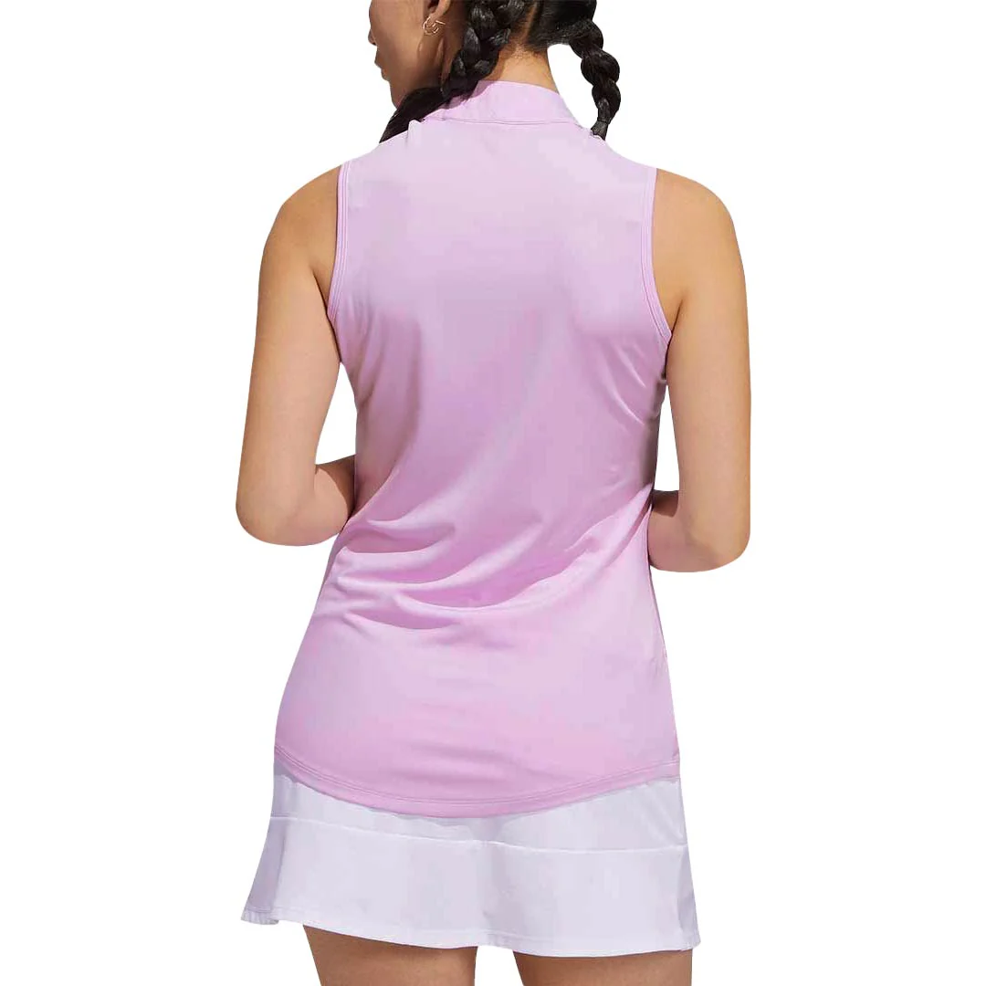adidas - Women's Herringbone Stripe Sleeveless Polo (HG6961) - Image 3
