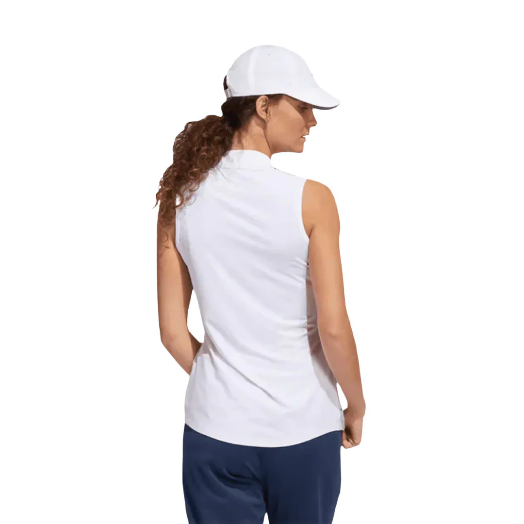 adidas - Women's Herringbone Stripe Sleeveless Polo (HG6966) - Image 4