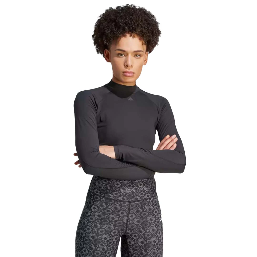 adidas - Women's HIIT Heat.Rdy Long Sleeve Crop T-Shirt (HY3220) - Image 2