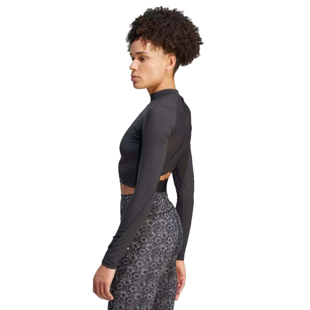 adidas - Women's HIIT Heat.Rdy Long Sleeve Crop T-Shirt (HY3220) - Image 4