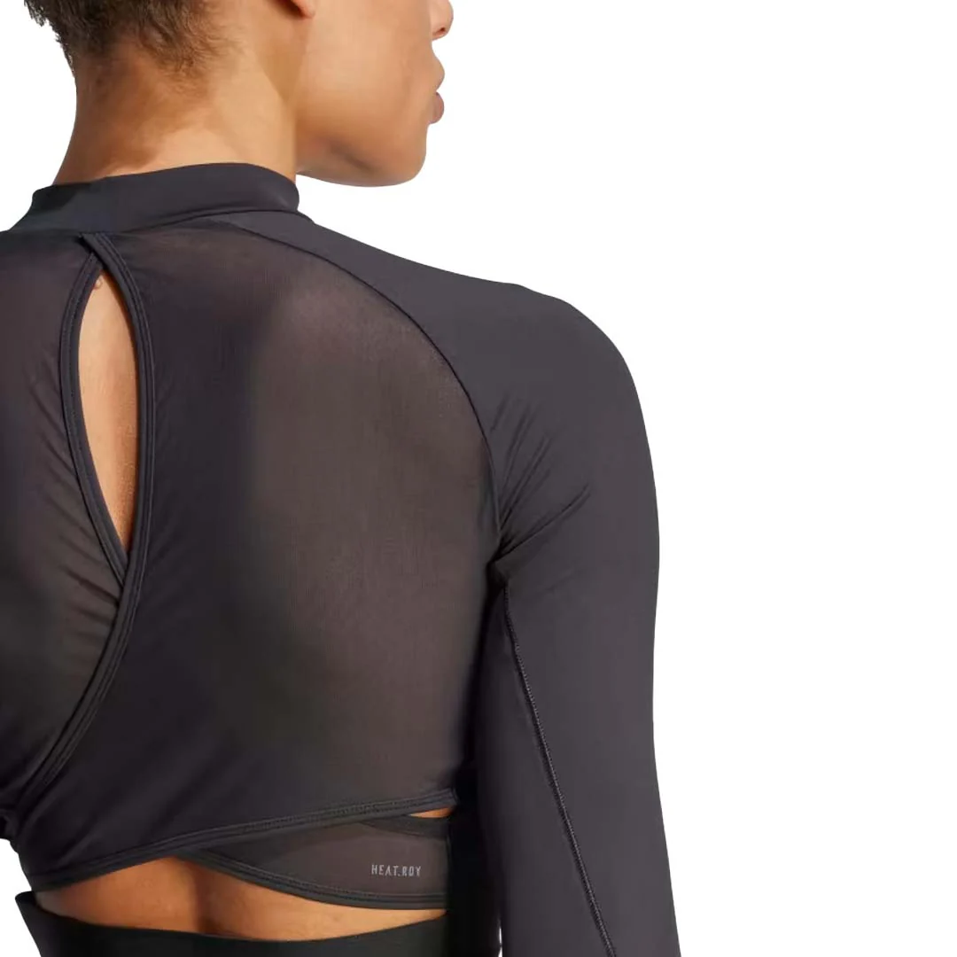 adidas - Women's HIIT Heat.Rdy Long Sleeve Crop T-Shirt (HY3220) - Image 7