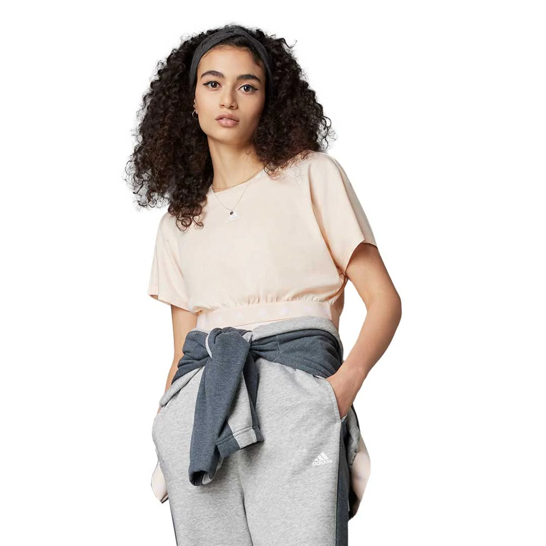 adidas - Women's Hyperglam Cropped Cotton T-Shirt (HZ9667) - Image 2