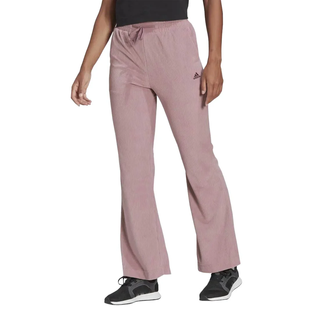 adidas - Women's Hyperglam Rib Velour Flared Leg Pant (IB3617) - Image 2