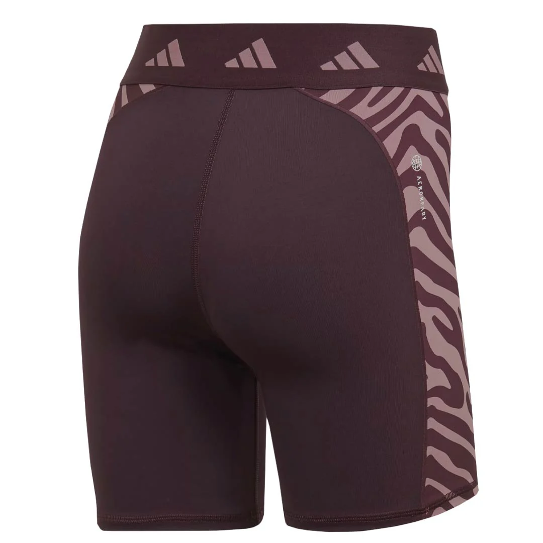 adidas - Women's Hyperglam Techfit Zebra High-Waisted Short Legging (IB3611) - Image 2