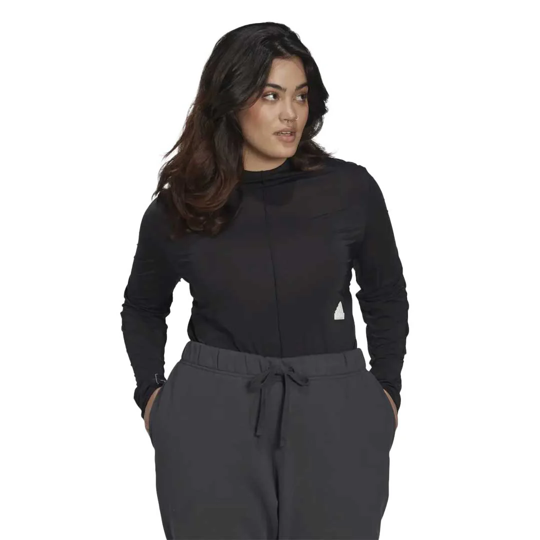 adidas - Women's Long Sleeve T-Shirt (Plus Size) (HK8058) - Image 2