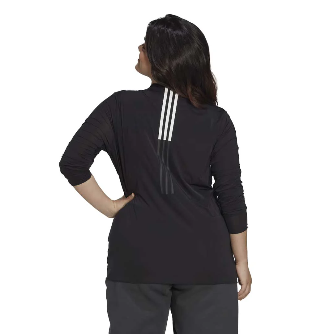 adidas - Women's Long Sleeve T-Shirt (Plus Size) (HK8058) - Image 3