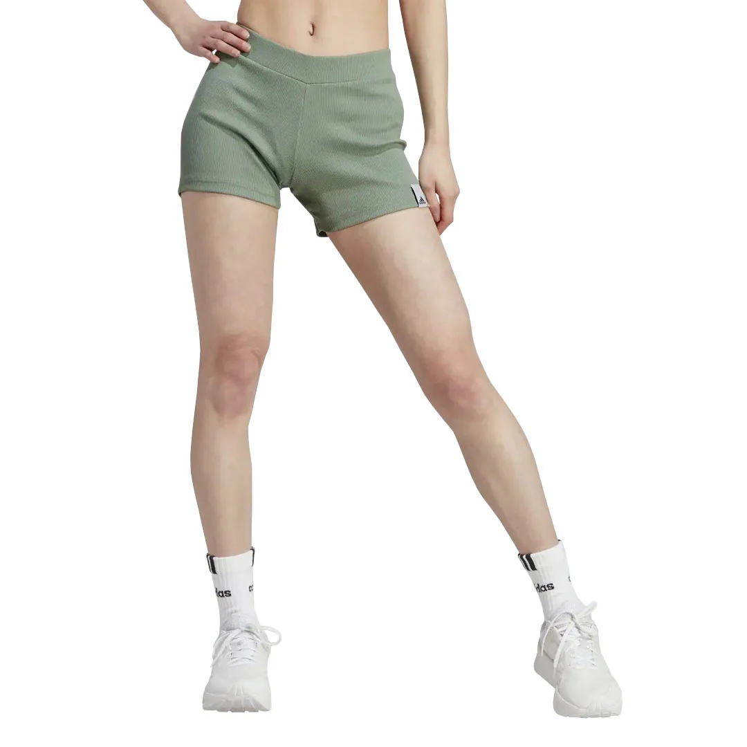 adidas - Women's Lounge Low Rise Ribbed Shorts (IC8759) - Image 2