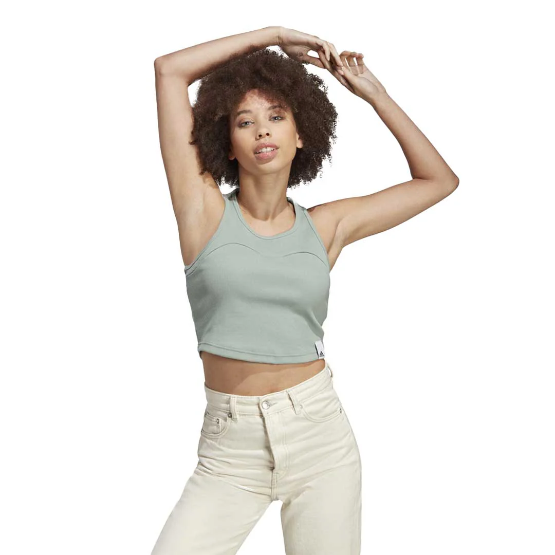adidas - Women's Lounge Rib Tank Top (IC8757) - Image 2