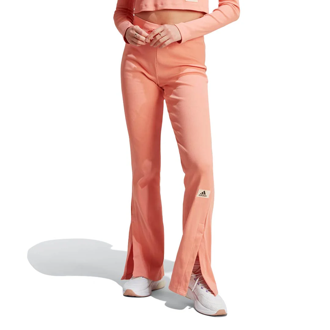 adidas - Women's Lounge Ribbed Flared-Leg Pant (IJ8452) - Image 2