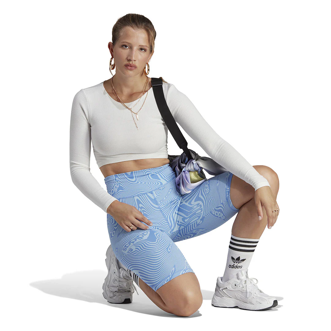 adidas - Women's Marble Print Bike Shorts (IC2267) - Image 4