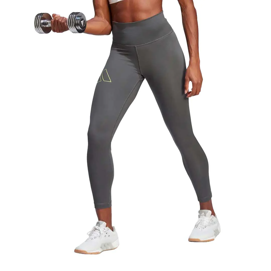 adidas - Women's Optime Hyperbright Training High-Rise 7/8 Tights (IL6623) - Image 2