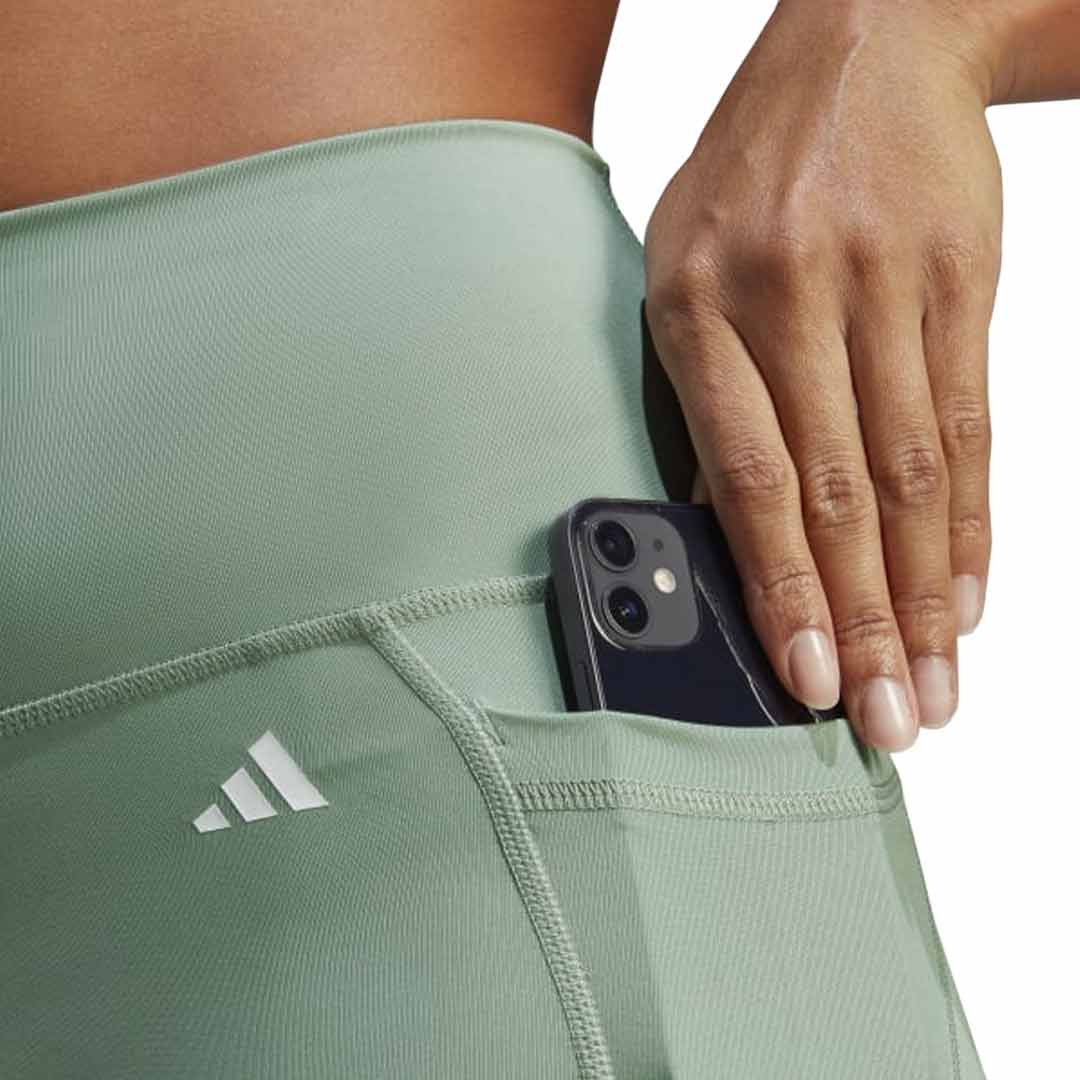 adidas - Women's Optime Stash Pocket High-Waisted 3/4 Leggings (HR5417) - Image 4