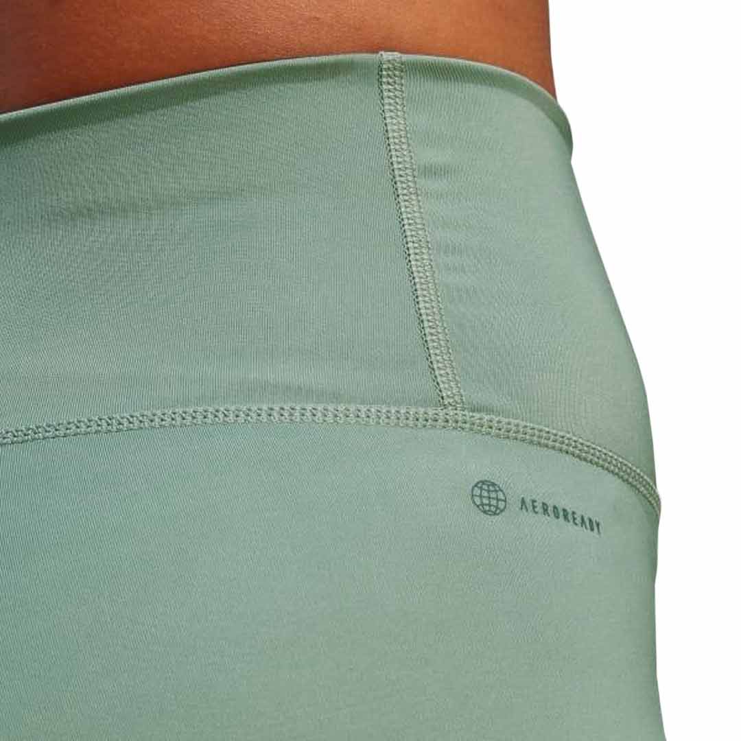 adidas - Women's Optime Stash Pocket High-Waisted 3/4 Leggings (HR5417) - Image 5
