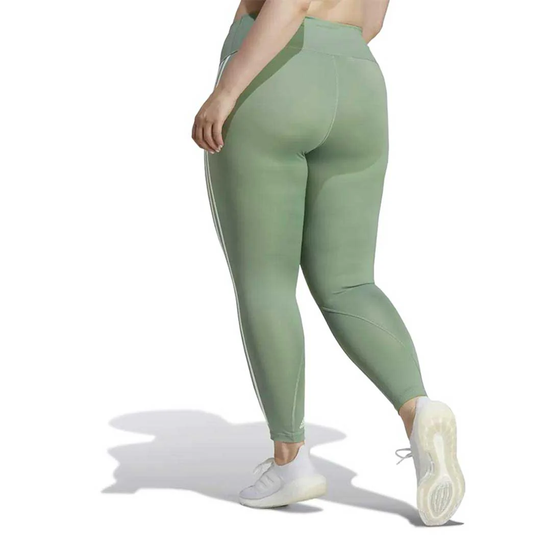 adidas - Women's Optime Trainicons 3-Stripes 7/8 Leggings (Plus Size) (HR5454) - Image 3