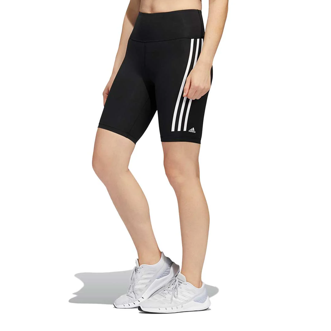 adidas - Women's Optime Trainicons 3-Stripes Biker Shorts (H64228) - Image 2