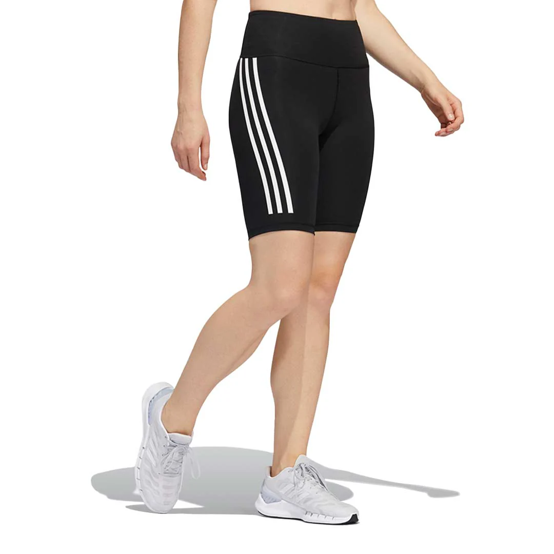 adidas - Women's Optime Trainicons 3-Stripes Biker Shorts (H64228) - Image 3