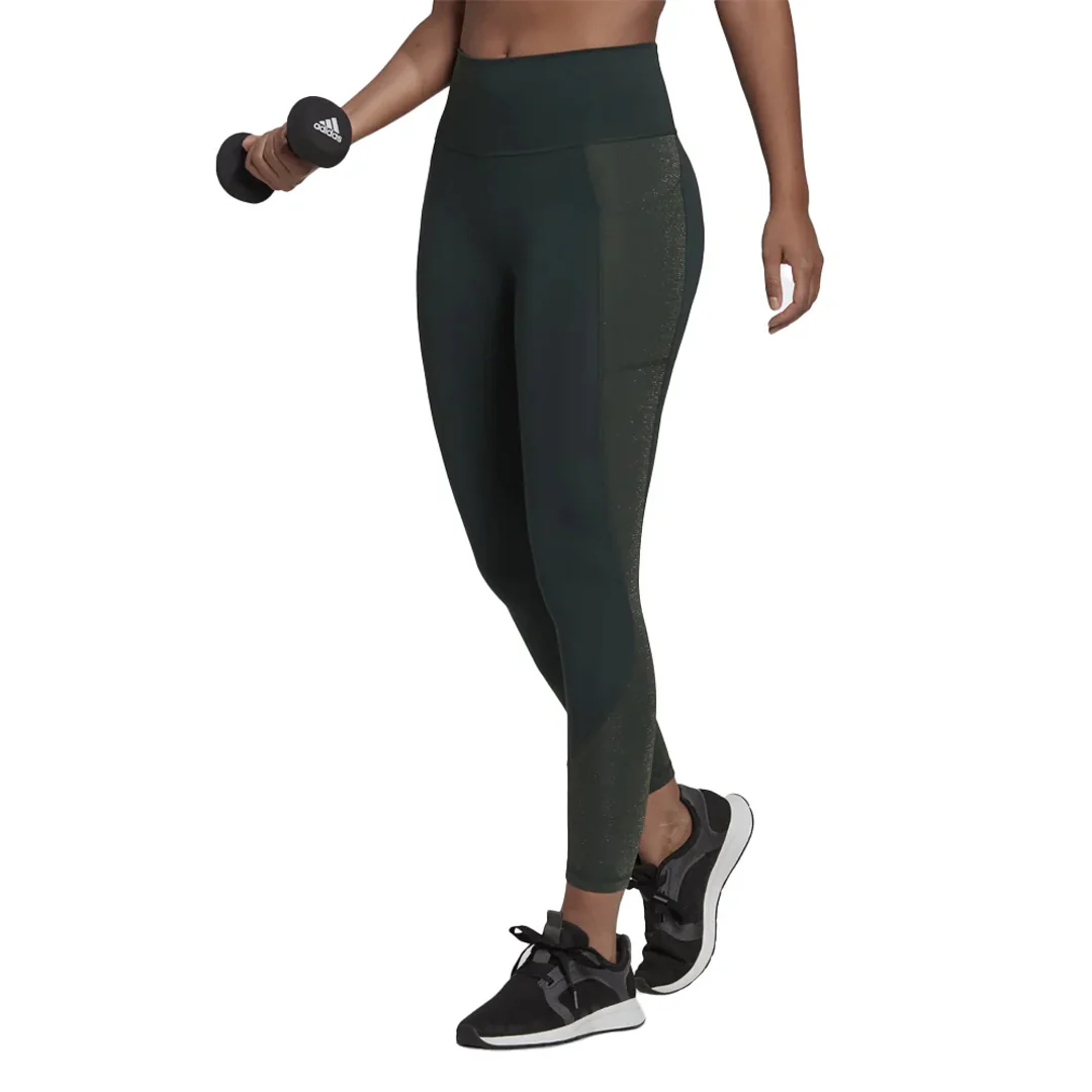 adidas - Women's Optime Training Shiny Full Length Leggings (HL8653) - Image 2