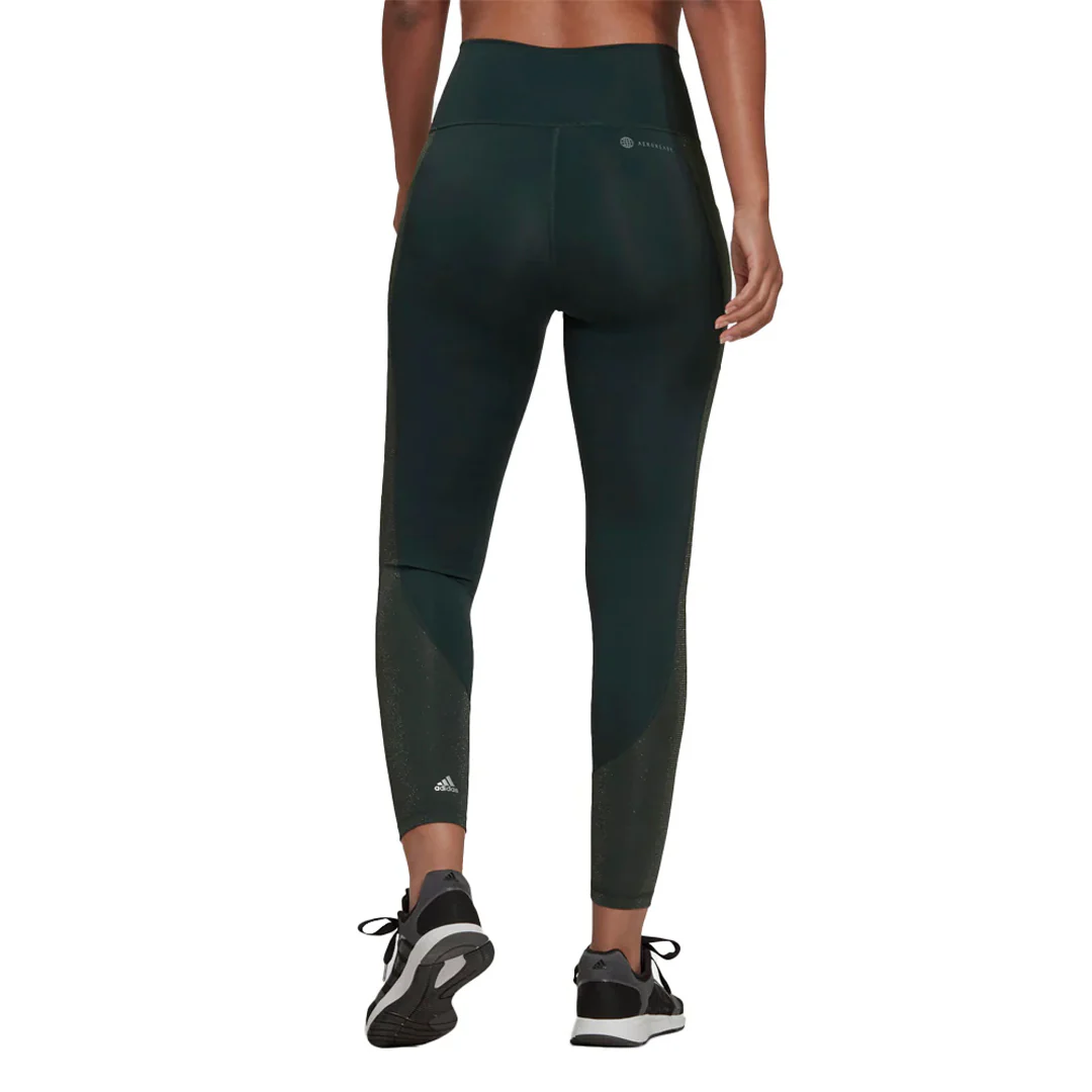 adidas - Women's Optime Training Shiny Full Length Leggings (HL8653) - Image 3
