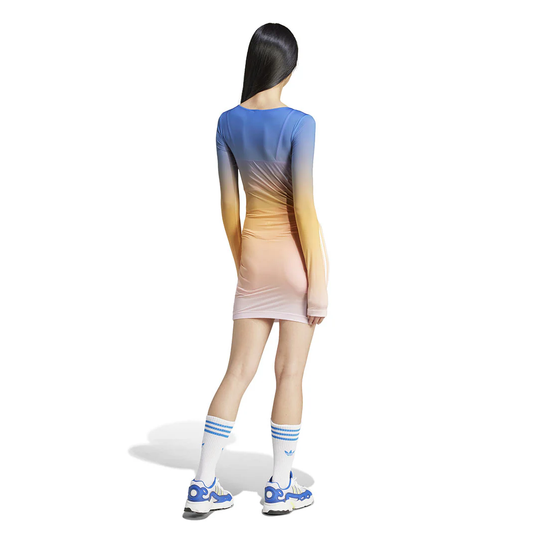 adidas - Women's Originals Allover Print Long Sleeve Mini Dress (JF8267) - Image 3