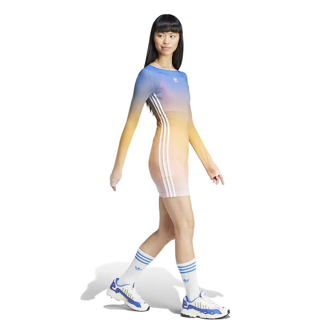 adidas - Women's Originals Allover Print Long Sleeve Mini Dress (JF8267) - Image 4