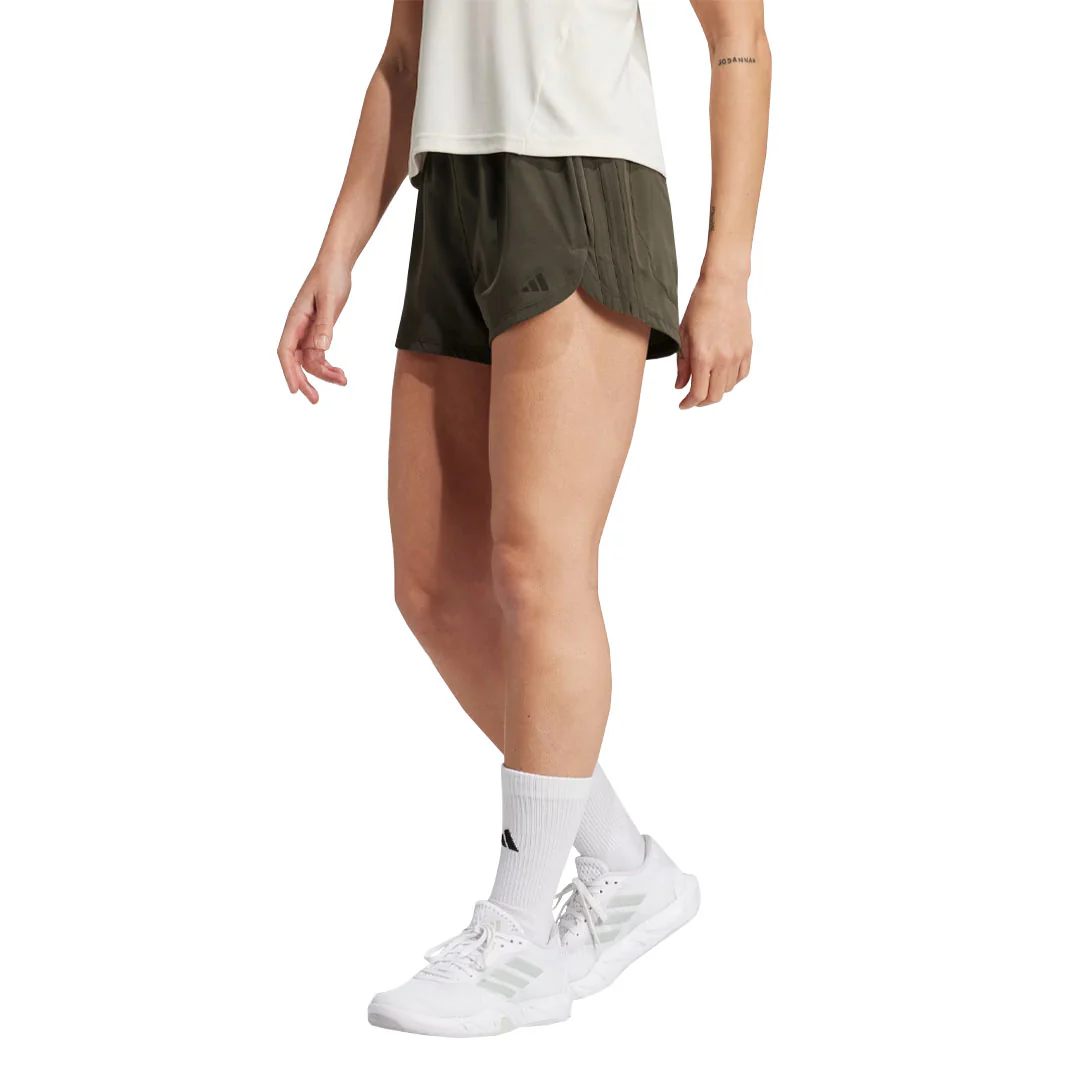 adidas - Women's Pacer Training 3-Stripes Woven High Rise 3 inch Shorts (IX1062-3IN) - Image 2