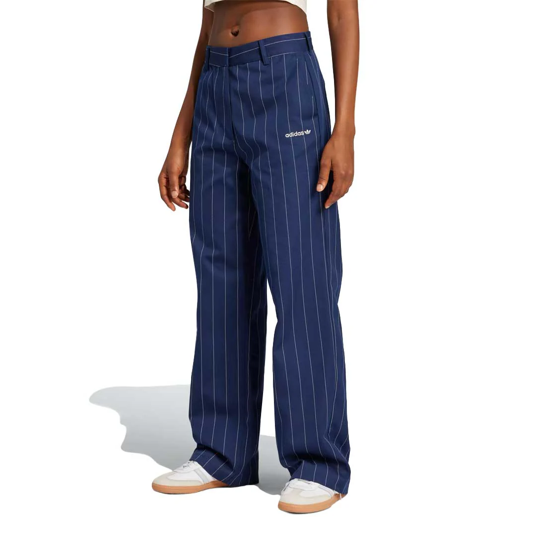adidas - Women's Pinstripe Twill Loose Pant (JJ3482) - Image 2