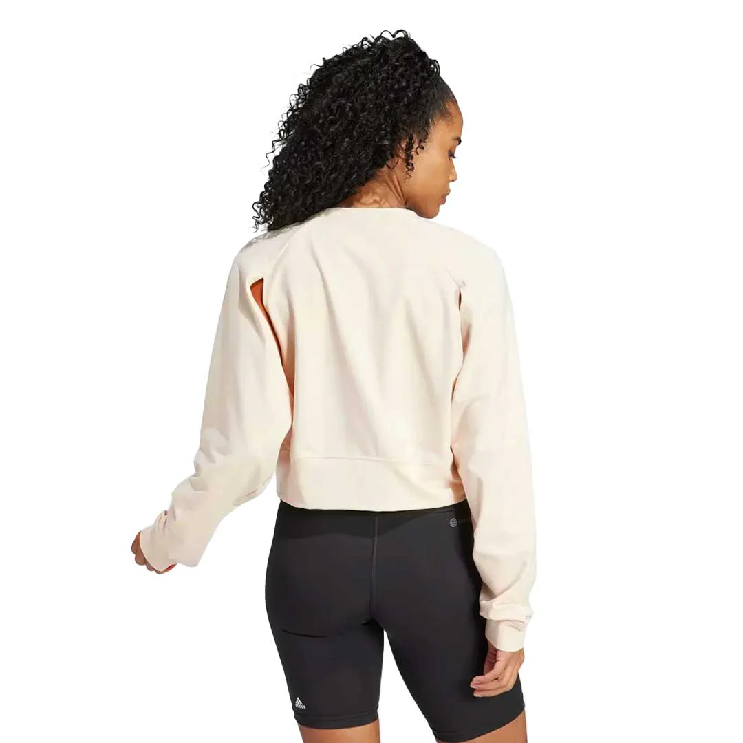 adidas - Women's Power AEROREADY Crop Cover-Up Sweatshirt (IM2691) - Image 3