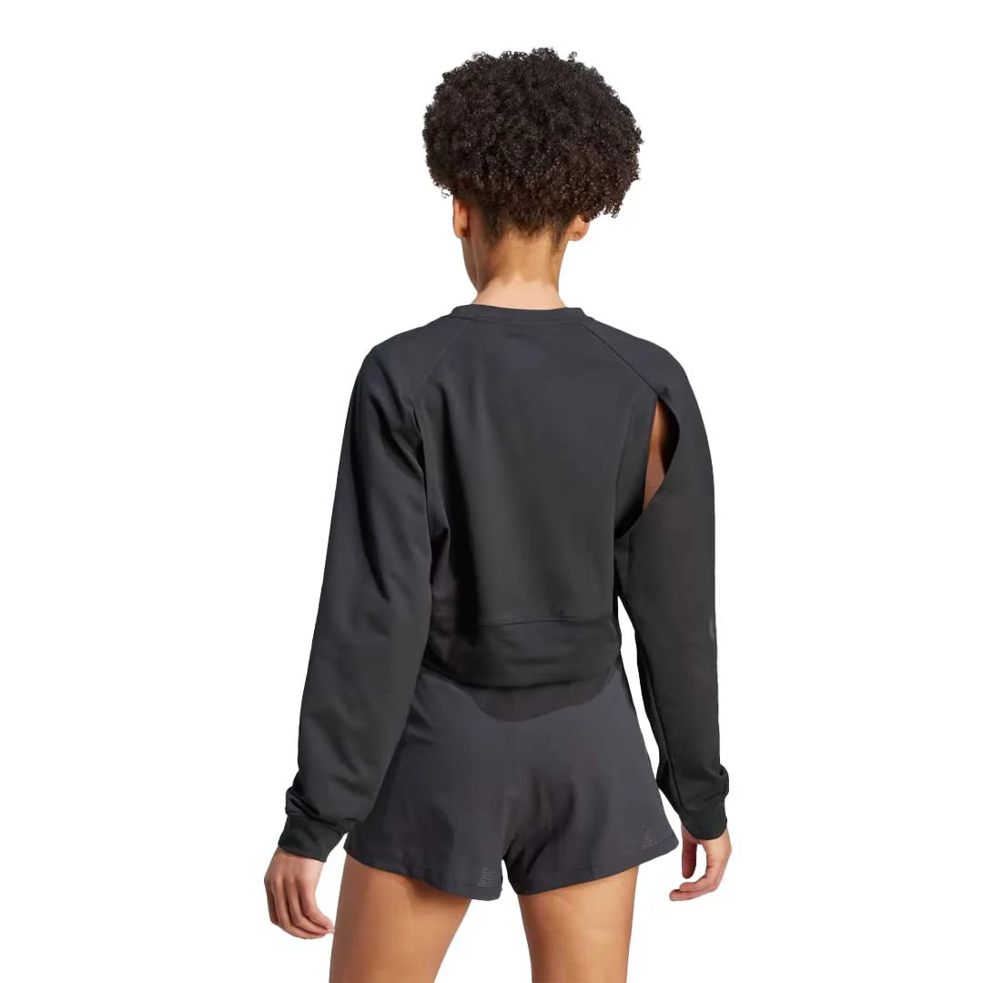 adidas - Women's Power AEROREADY Crop Cover-Up Sweatshirt (IM2692) - Image 3