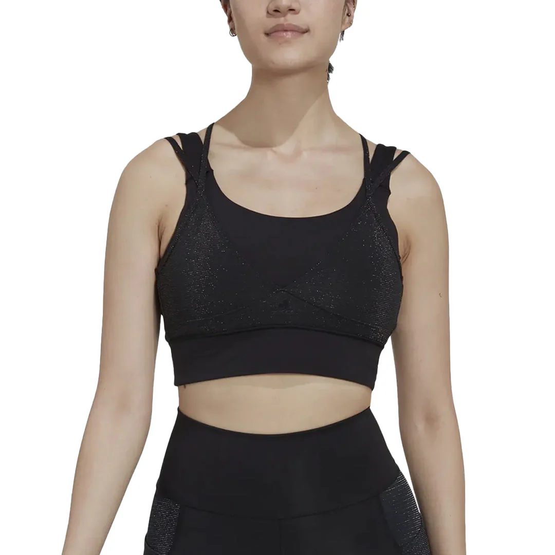 adidas - Women's Powerimpact Training Medium Support Shiny Bra (HM7885) - Image 2
