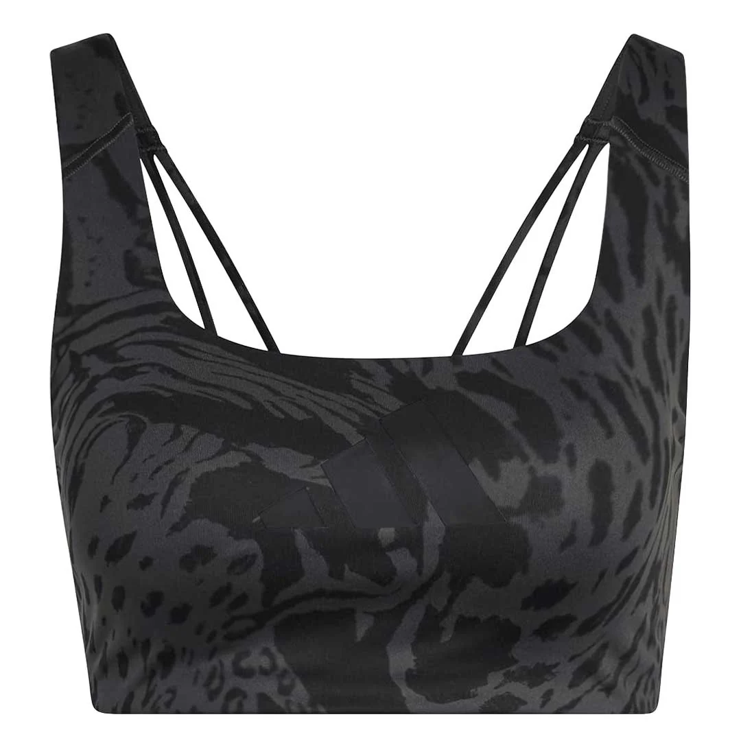 adidas - Women's Powerreact Training Medium-Support Allover Print Bra (HJ9748)