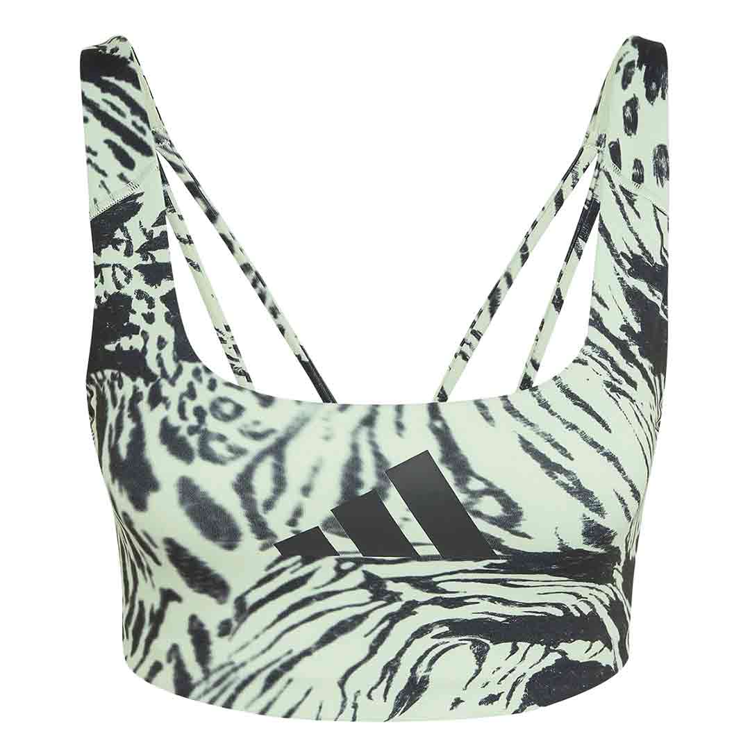 adidas - Women's Powerreact Training Medium-Support Allover Print Bra (HJ9749)