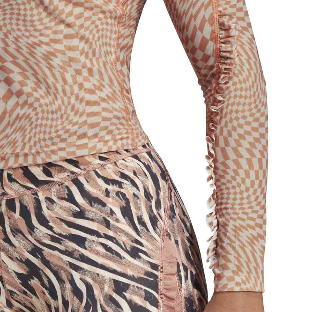 adidas - Women's Print Clash Long Sleeve Yoga T-Shirt (HT7324) - Image 5
