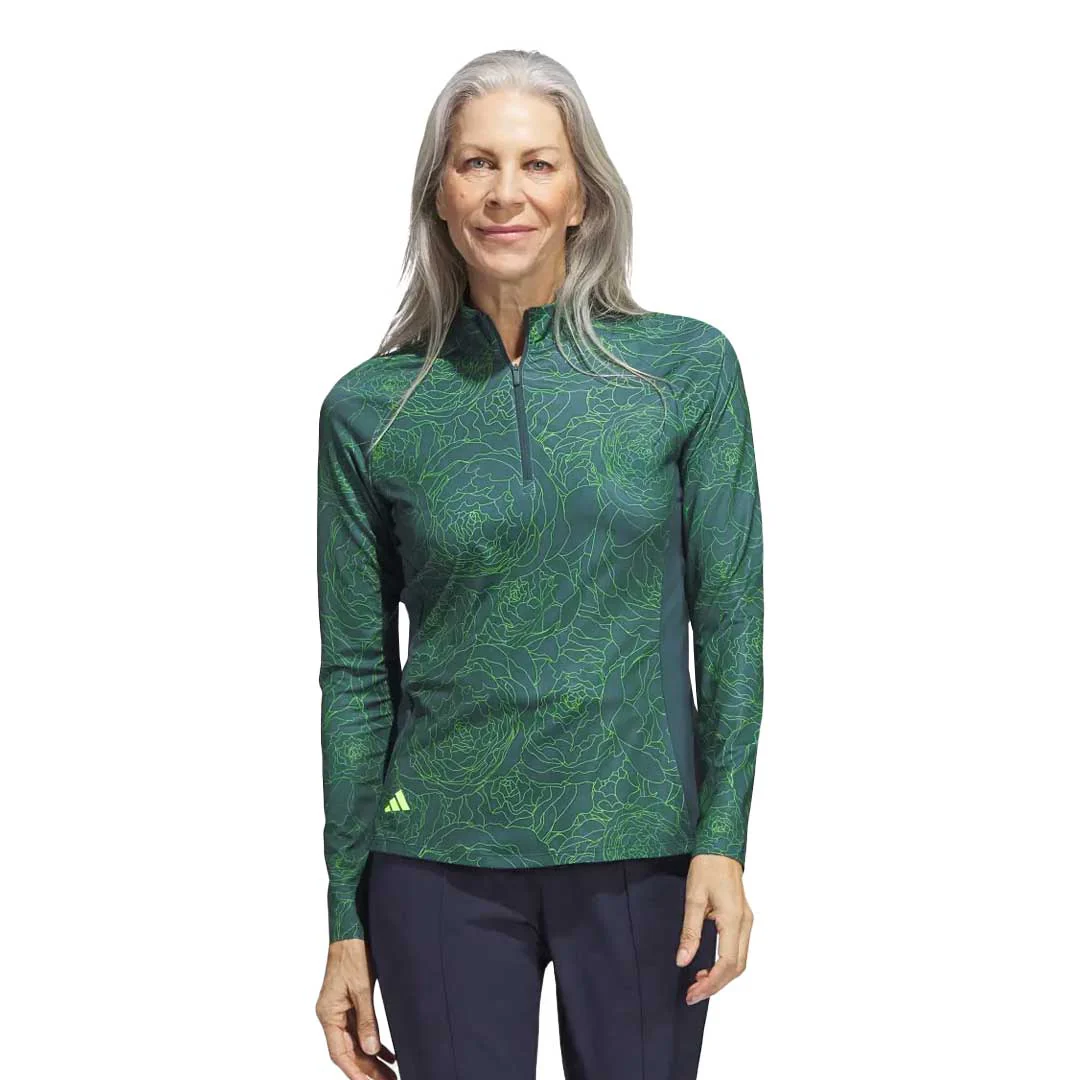 adidas - Women's Printed Long Sleeve 1/4 Zip Sweater (IB2083) - Image 2