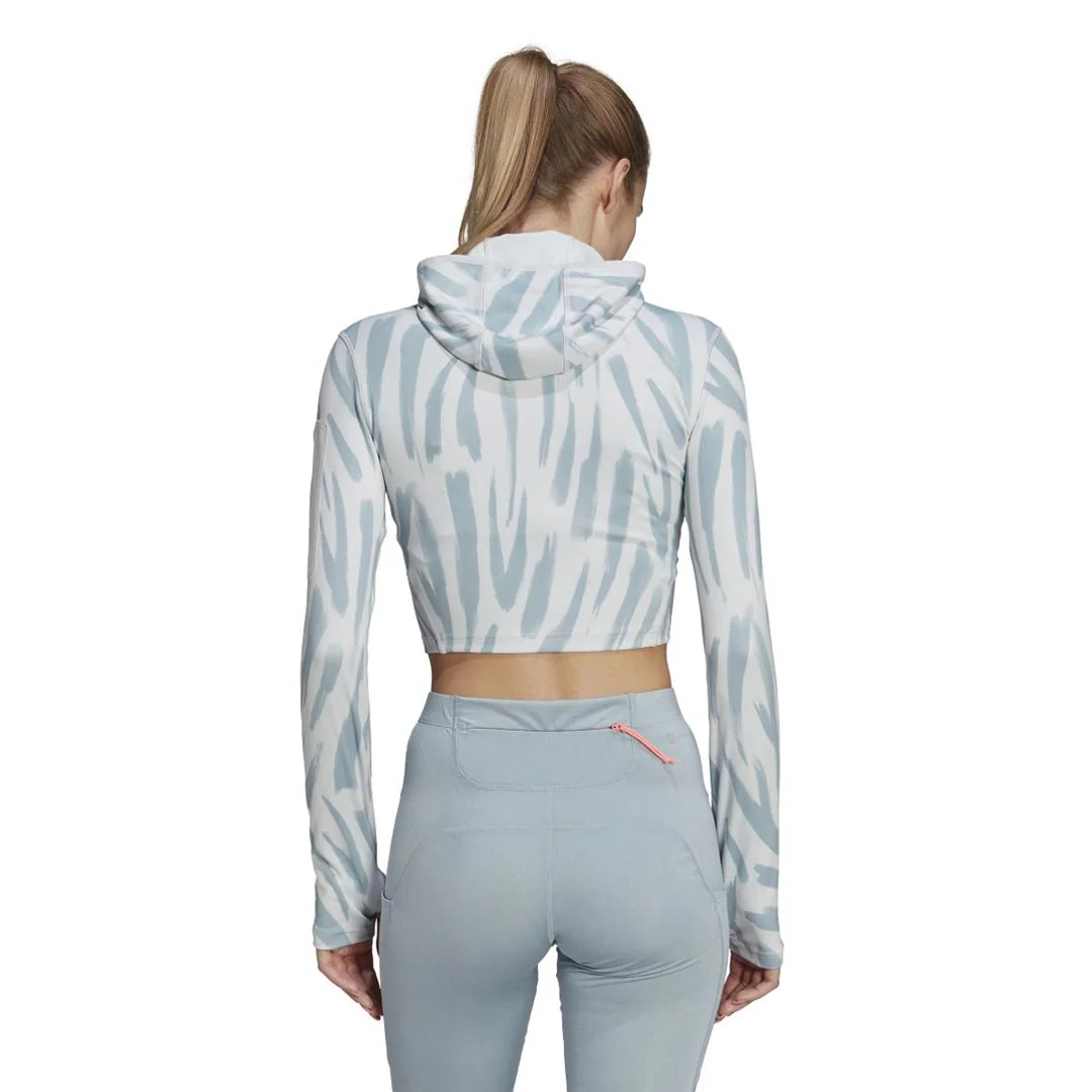 adidas - Women's Run Icons All Over Print Hooded Long Sleeve Top (HE0354) - Image 3