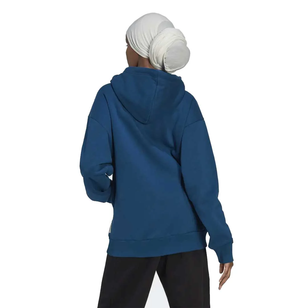 adidas - Women's Studio Lounge Fleece Full-Zip Hoodie (HN0687) - Image 3