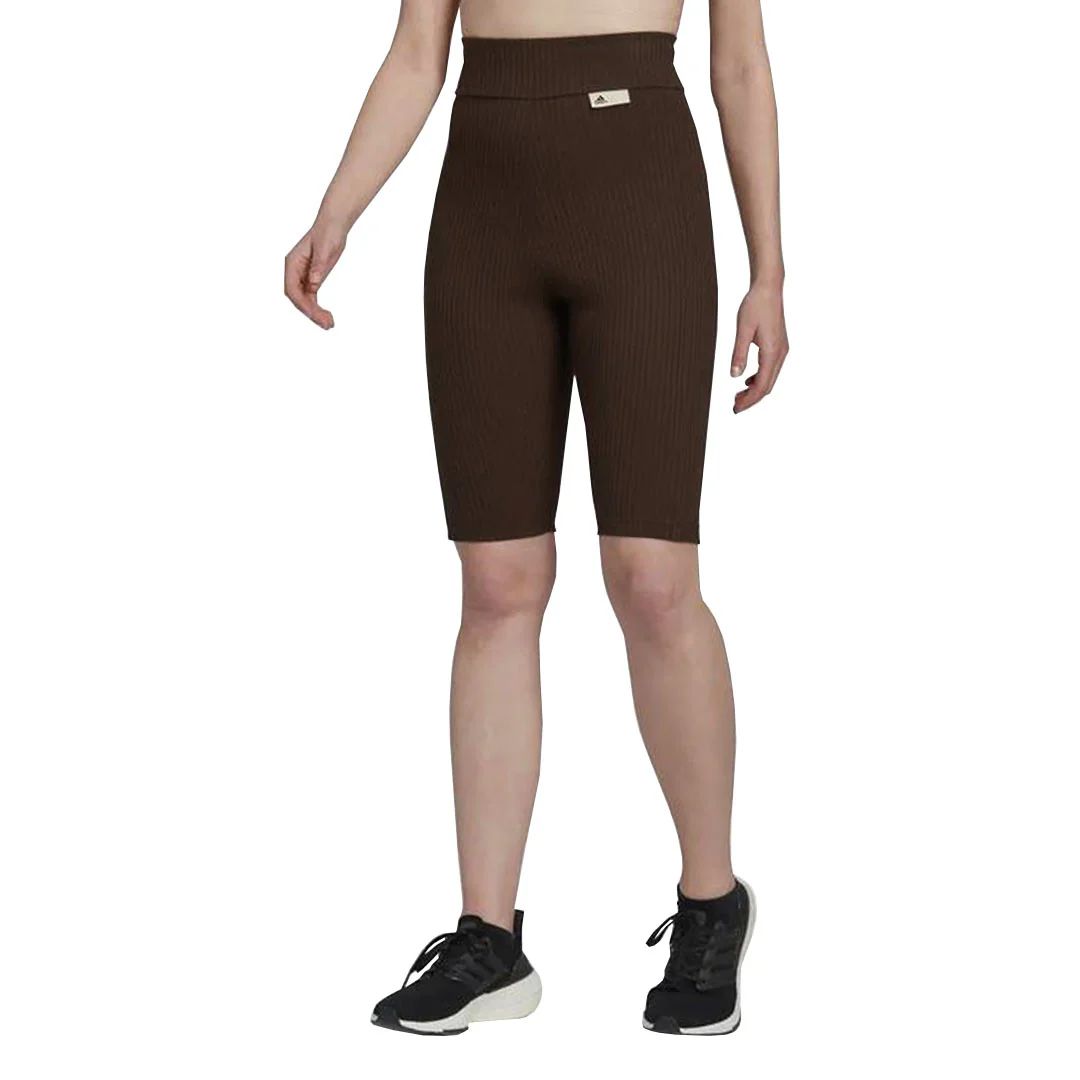 adidas - Women's Studio Lounge Ribbed Shorts (HN0682) - Image 2