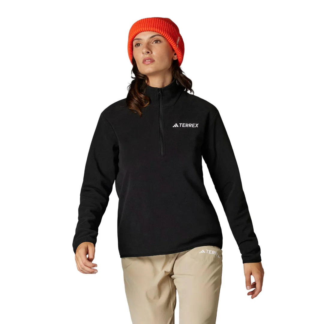 adidas - Women's Terrex Multi Essentials 1/2 Zip Fleece Pullover Jacket (JP0788) - Image 2