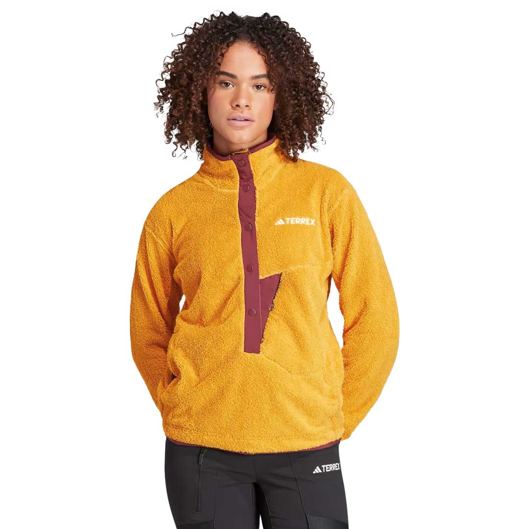 adidas - Women's Terrex Xploric High Pile Fleece Pullover Sweatshirt (IB6554) - Image 2