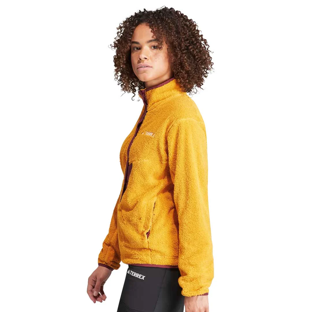 adidas - Women's Terrex Xploric High Pile Fleece Pullover Sweatshirt (IB6554) - Image 3