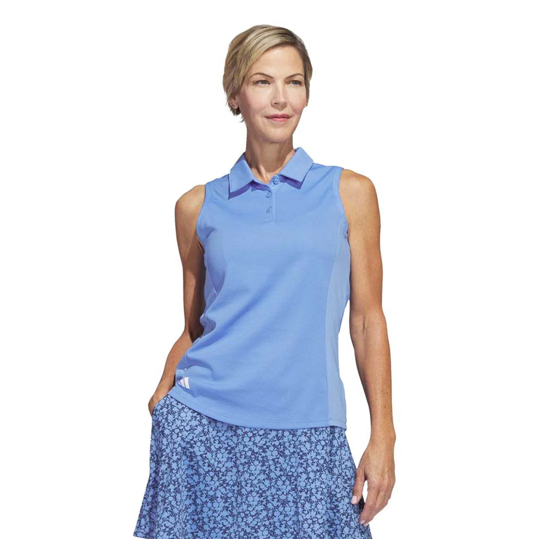 adidas - Women's Textured Sleeveless Golf Polo (HT1257) - Image 2